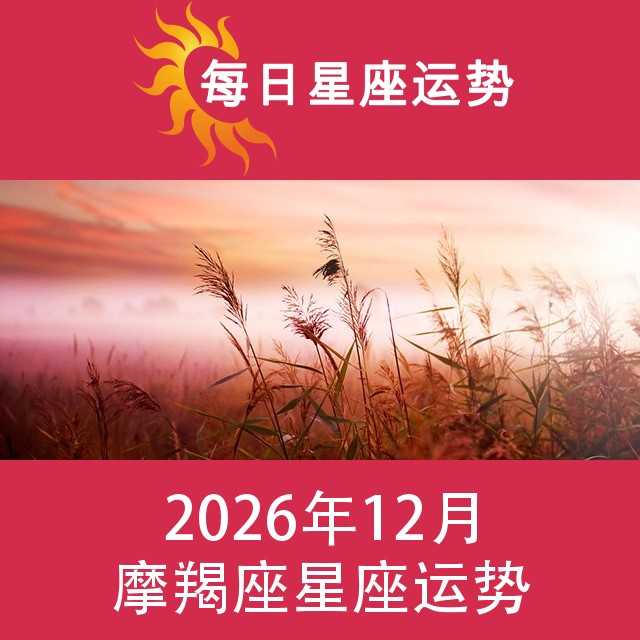 摩羯座 2026年12星座月运