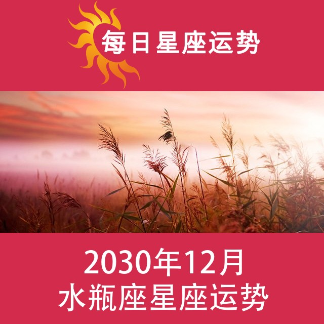水瓶座 2030年12月星座月运