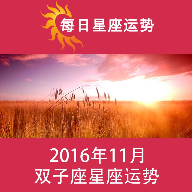 双子座 2016年11月星座月运